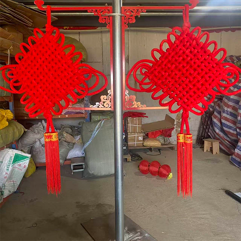 智美环球 春节灯杆中国结新年街道中国结装饰 3.0线10盘83X130高清大图