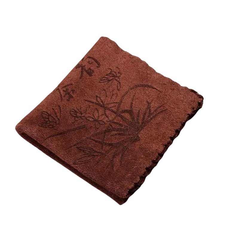 洁能尚 JNS-SZ321 30*30cm 3块/包 超细纤维茶巾 抹布 (计价单位:包) 茶色高清大图