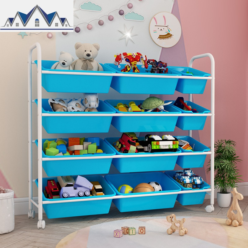 儿童玩具收纳架宝宝书架收纳柜幼儿园整理玩具架子置物架多层三维工匠