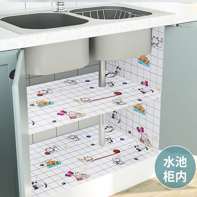 厨房防油贴纸橱柜神器耐高温灶台用防水防油烟机瓷砖墙贴壁纸自粘|ZHK-001 宽60厘米*长度10米图片