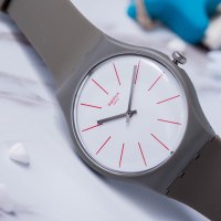斯沃琪(SWATCH)手表 原创炫彩系列 树脂表带 时尚简约棕色石英表 男女通用SUOC107