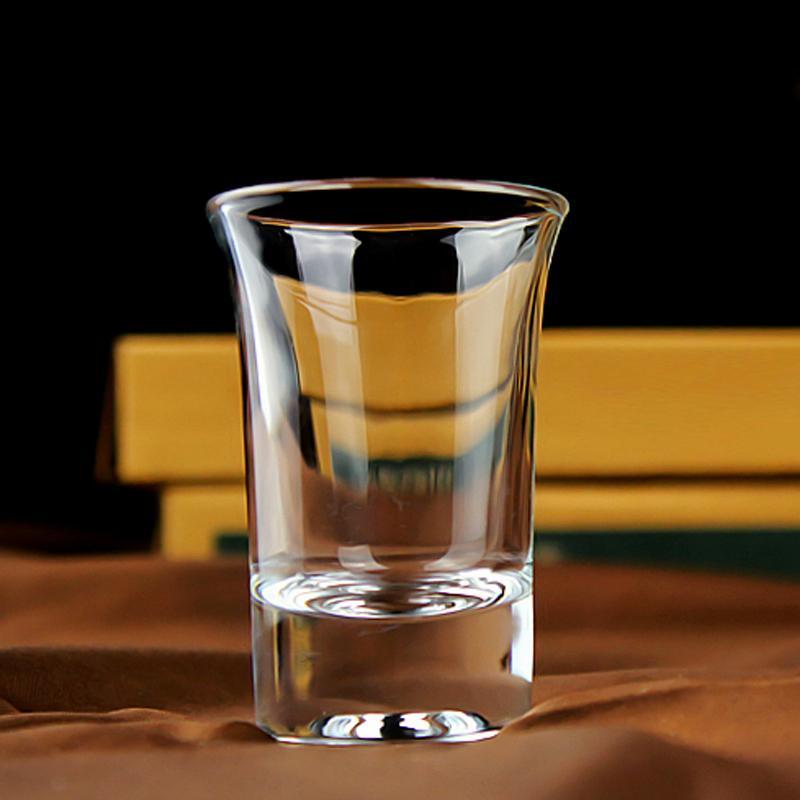酒杯 酒具 透明玻璃杯 一口小号高脚杯 白酒杯 茅台杯 烈酒杯 云吞杯 酒盅-透明矮脚 10ml 6个装