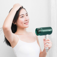 奥克斯电吹风机雀石绿 家用负离子护发大功率小型冷热风筒宿舍用学生静音