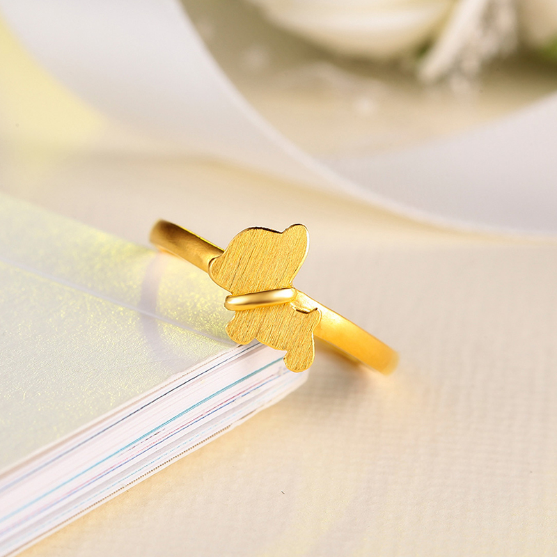 周六福(ZHOULIUFU) 珠宝精品足金卡通开口黄