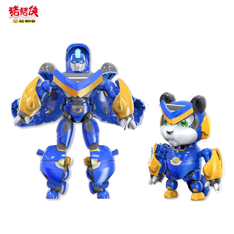 萌宠铁拳虎变形合体五灵超级公仔儿童的玩具全套ys8626d石甲熊大山