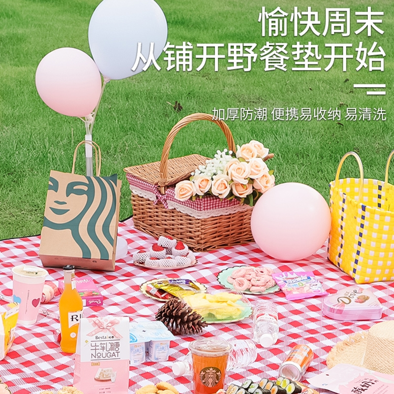 闪电客户外便携防水防潮垫ins风野餐垫加厚郊游野餐布春游野炊秋游地垫