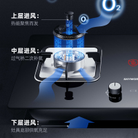创维(Skyworth) JZY-Z32A燃气灶双灶双眼灶玻璃面板煤气灶大火力灶具嵌入式家用台嵌两用液化气猛火灶