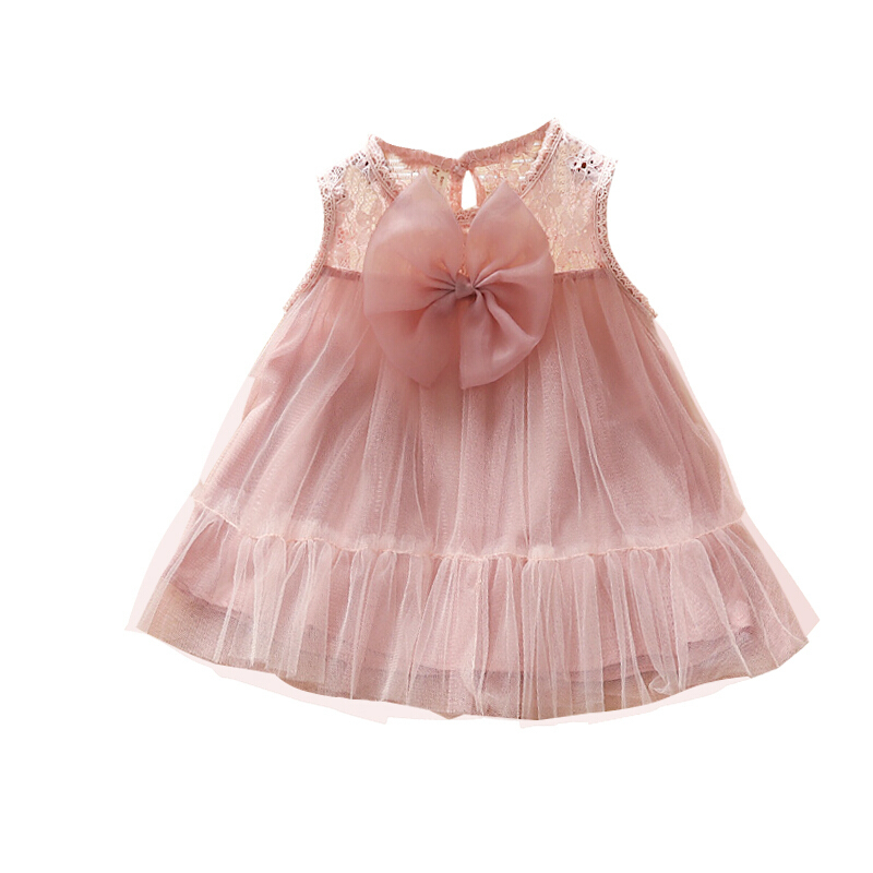 女童蕾丝连衣裙20182公主裙宝宝裙子夏季小女孩衣服1-3岁yy粉色