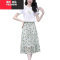 YIBUSHENG法式小众雪纺碎花连衣裙女季新款小清新半身裙子两件套装小个子