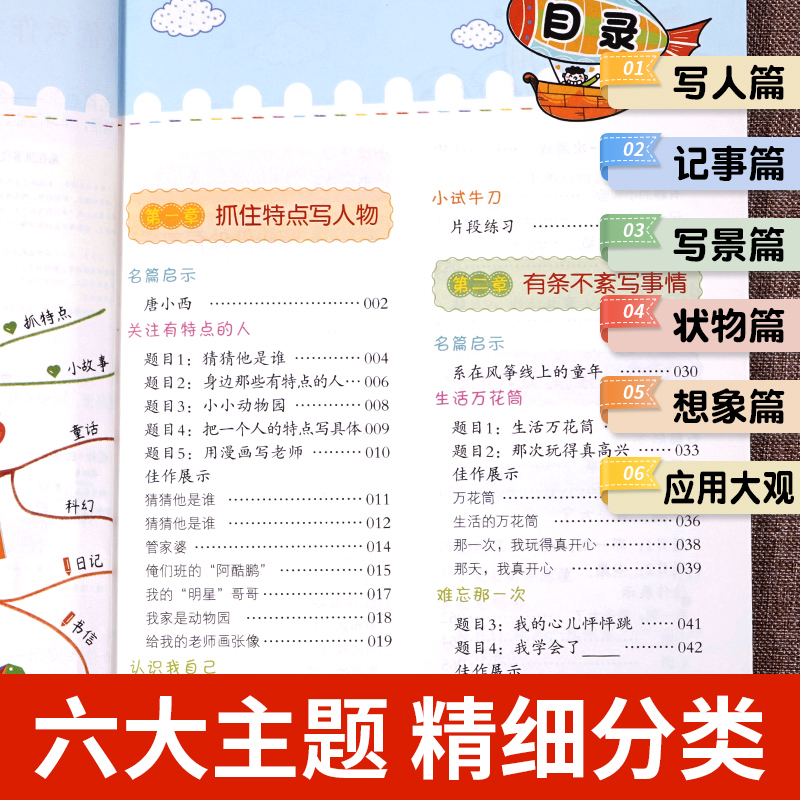 满分作文+优秀作文+获奖作文+好词好句 小学通用 [正版]小学作文书大全 老师 小学生满分思维导图作文二年级三年级四年级高清大图