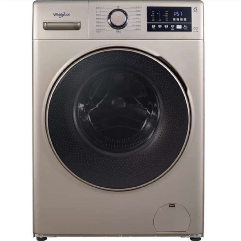 惠而浦whirlpoolwfc100624rg流沙金10公斤变频滚筒洗衣机高温除螨顽渍