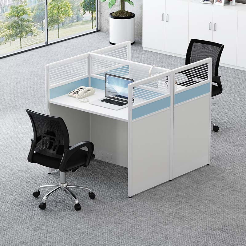 震怡职员屏风办公桌办公卡位双人位1000*600*750高清大图