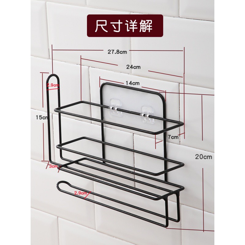 厨房纸巾架卷纸挂架冰箱侧边保鲜袋收纳架用纸架厨房用品家用大全收纳层架 三维工匠高清大图