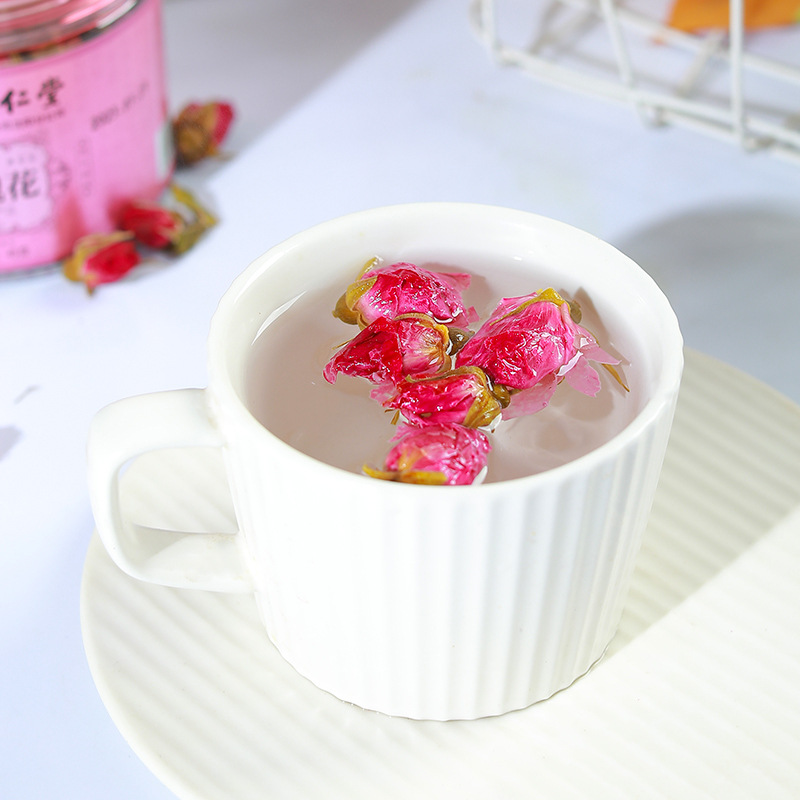北京同仁堂 玫瑰花茶45g*2罐 平阴金边干花泡茶食用重瓣玫瑰大朵旗舰店正品高清大图