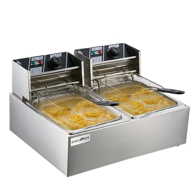 单双缸炸炉炸油条 炸鸡设备全套摆摊炸串大容量油炸锅 双缸11l炸炉