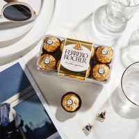 费列罗(Ferrero Rocher)榛果威化糖果巧克力 婚庆送礼喜糖表白 16粒200g*2