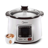 美的（Midea）电炖锅MD-BZS22E 白瓷内胆2.2L迷你电炖盅1锅4胆家用预约煲汤锅隔水炖燕窝F