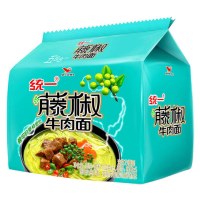 统一(GS) 藤娇 藤椒牛肉面 102g*5袋 五合一 方便面