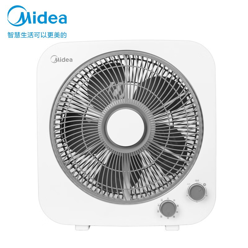美的(Midea) 转页电风扇 KYT25-22MW 台式鸿运扇 四档可调 五叶轻音柔风转页扇 节能省电台扇