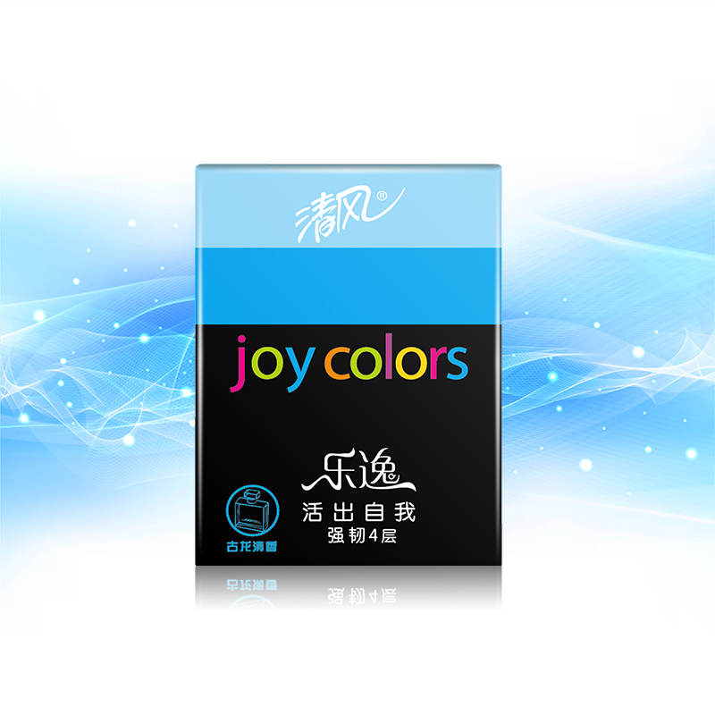 清风 手帕纸 乐逸joy colors4层8张古龙清香手帕纸*12包