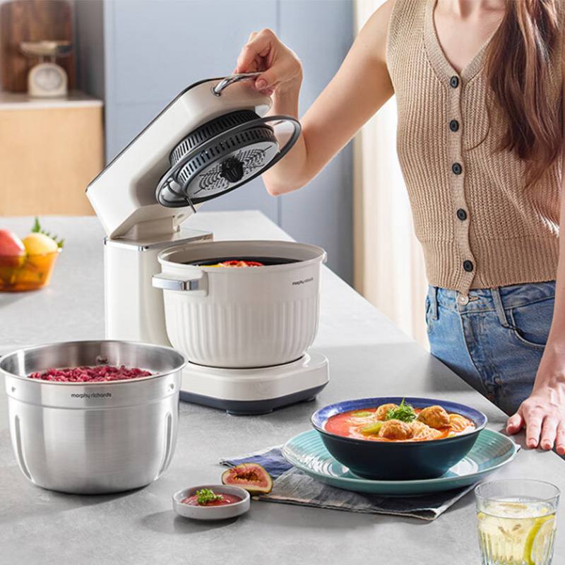 摩飞面食机厚实桶壁强效锁温智能大屏操作简单清洗方便MR8801高清大图