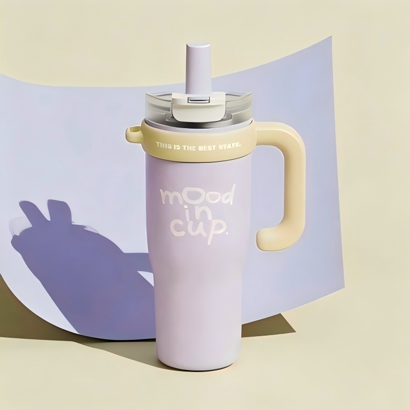 物生物 大力水守保温杯奶芋波波/把手款 1300ml JV012362-1300-ZS