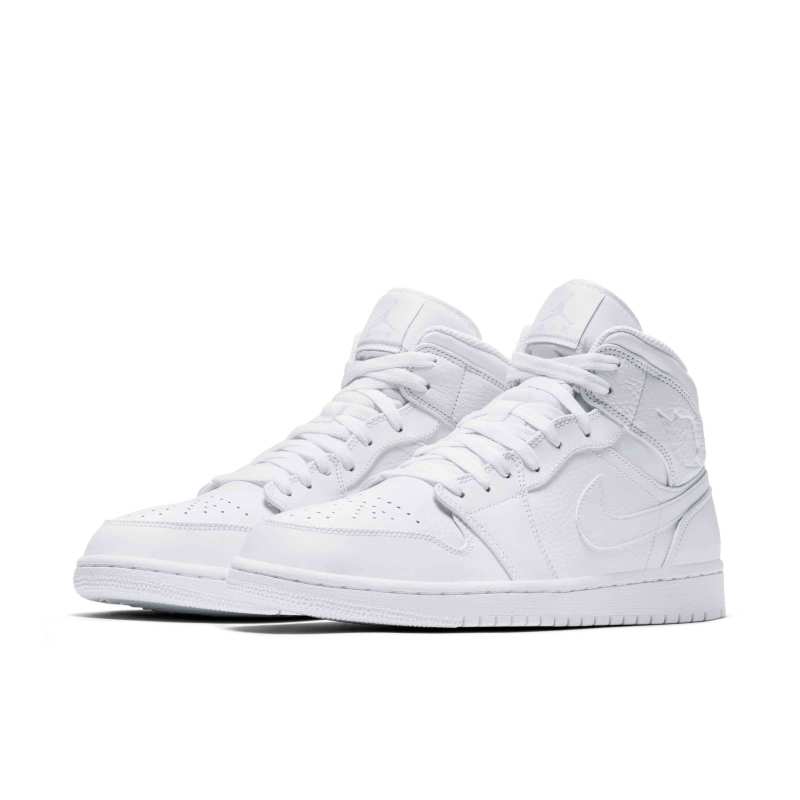 jordan1 mid aj1 男子女子篮球运动鞋慢跑步鞋休闲透气增高白色中高帮