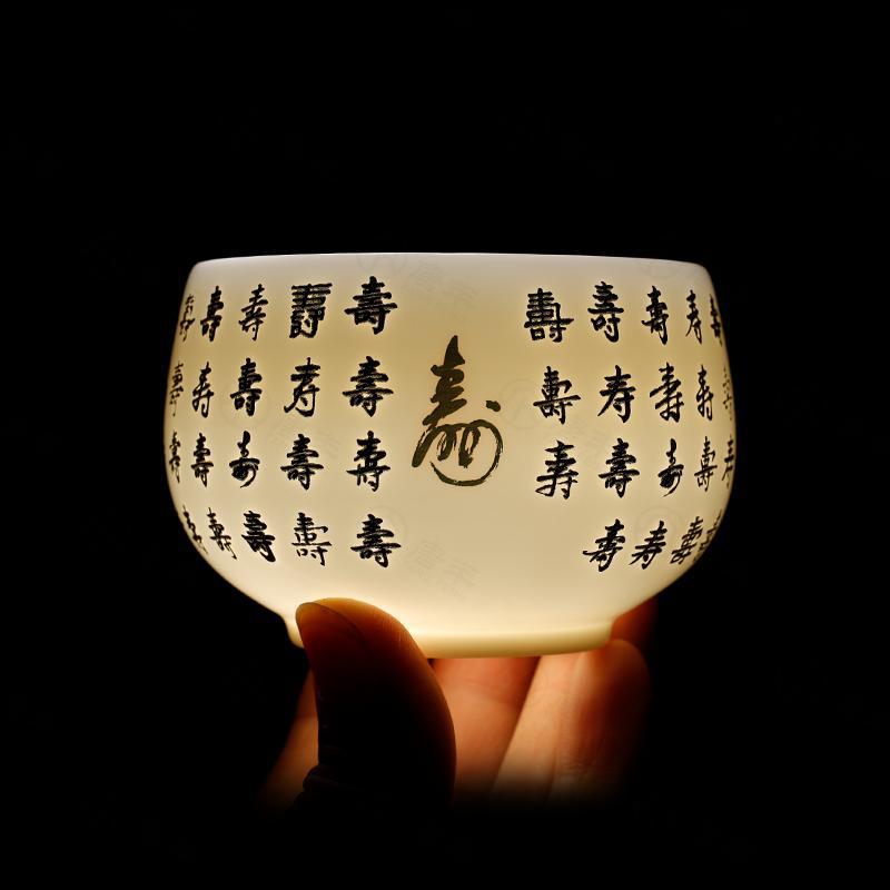 家柏饰(CORATED)茶杯单个白瓷主人杯家用简约个人杯功夫小茶碗陶瓷茶具杯子z高清大图
