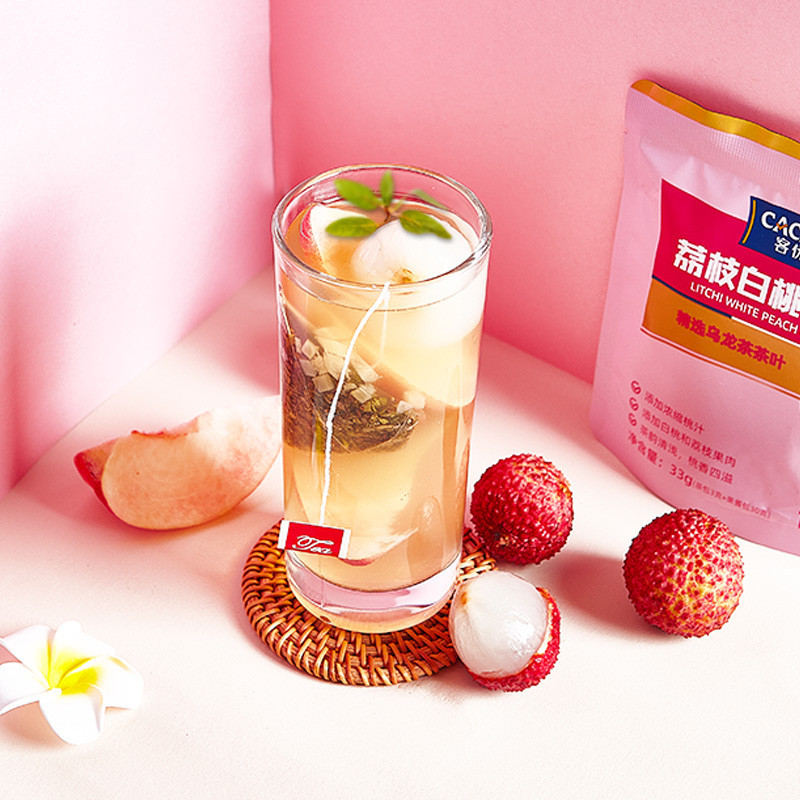 cacious客优仕荔枝白桃乌龙茶264g