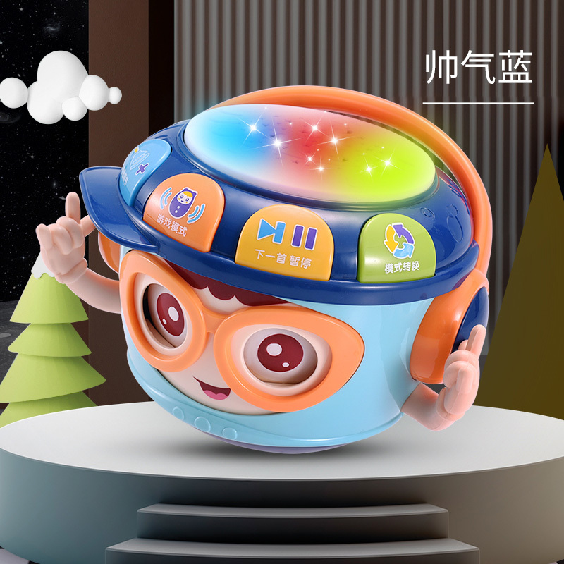 婴侍卫 DJ不倒翁手拍鼓 613 蓝/粉 可选色