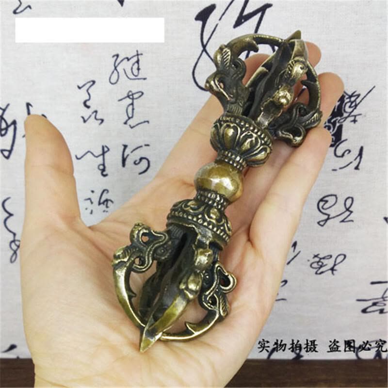 铜手工五股金刚杵镢降魔杵普巴杵藏传佛教密宗法器佛教宗教用品
