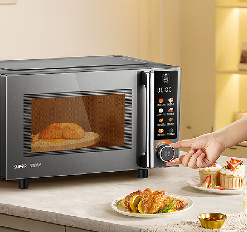 苏泊尔23升大容量微波炉SW23B2不锈钢内胆台式烧烤多功能厨房神器高清大图