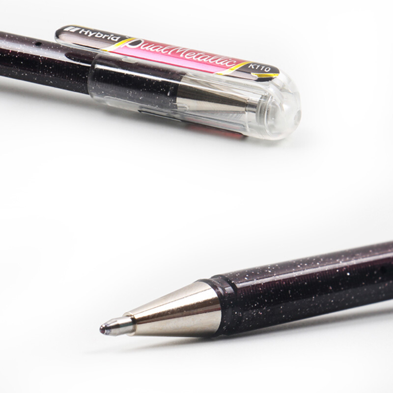 派通(Pentel)K110 新品手帐彩色笔 高光金属色记号 贺卡笔水笔 K110 珠光笔 1.0mm八色可选荧光笔