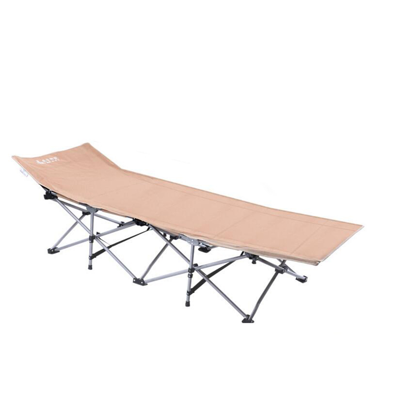 双层加厚折叠床单人午休床行军床沙滩床免安装休闲床xtls03