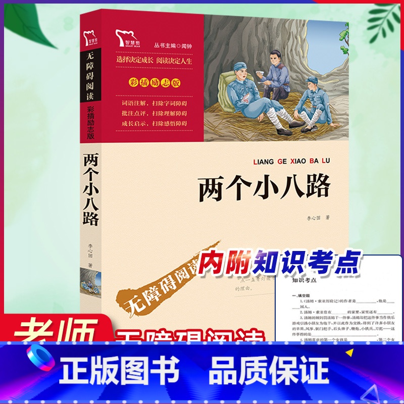 两个小八路 【正版】两个小八路彩插励志版一二三年级课外书必读阅读经典名著儿童文学班主任小学生必读丛书6-12岁红色革命书