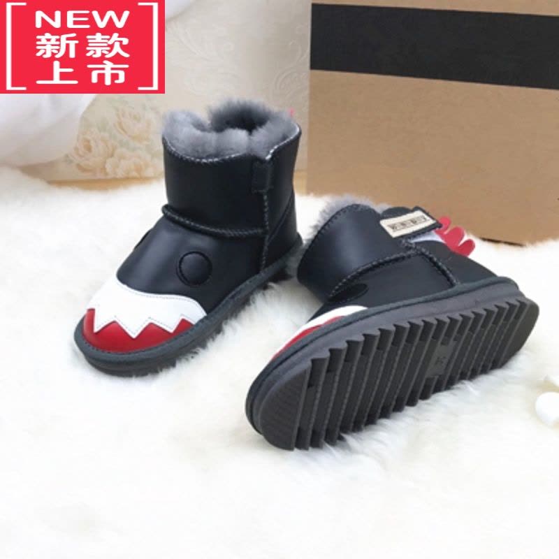 可莉允秋冬季新款防水儿童雪地靴一体男女童鞋加厚加绒保暖棉鞋学生图片