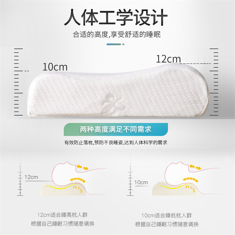 南极人(NanJiren)家纺 泰国乳胶枕头单人双人学生护颈椎枕单只/一对装成人家用记忆枕芯