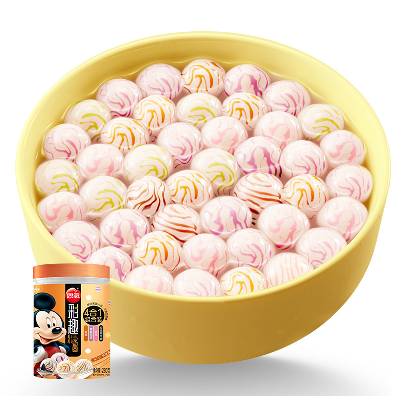 思念彩趣小小玉汤圆组合装米奇版280g (黑芝麻、花生、紫薯燕麦、板栗)速冻汤圆 冷冻食品 元宵节
