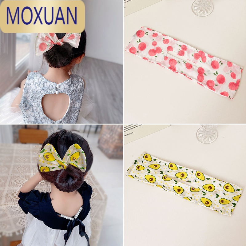 MOXUAN儿童懒人扭扭夹魔术盘发器蝴蝶结后脑勺丸子头小女孩挽发网红发饰