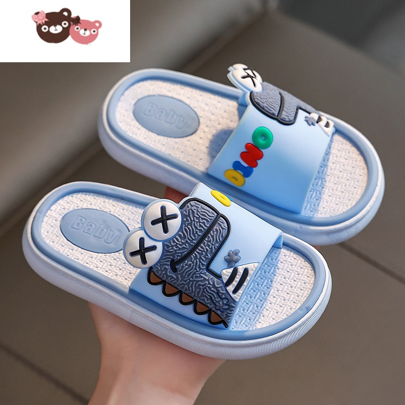 绿彩虹光儿童拖鞋男童夏季防滑室内小童男孩宝宝凉拖大童小孩拖鞋女童