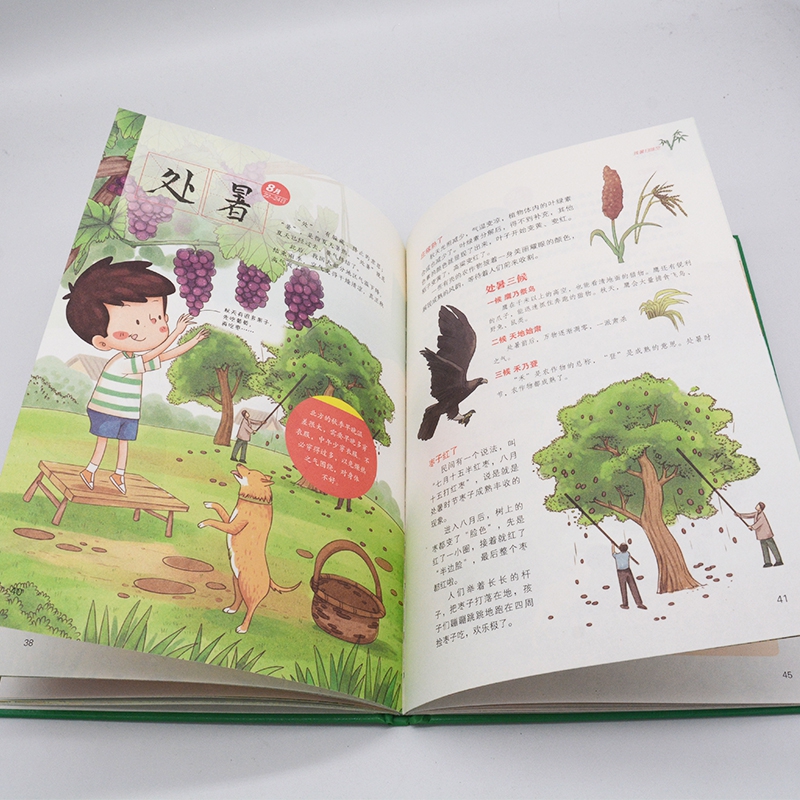 [精装彩绘]画给孩子的二十四节气 [正版]画给孩子的二十四节气 精装彩绘本中国民俗文化书籍自然科普故事绘本故宫博物院 儿高清大图