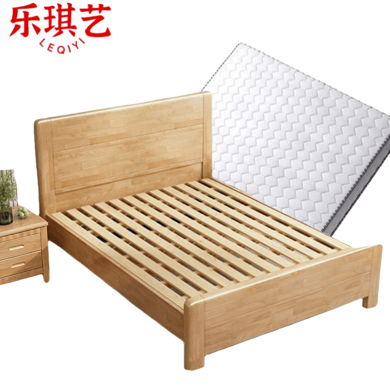 乐琪艺 床头柜床垫床 实木 套高清大图