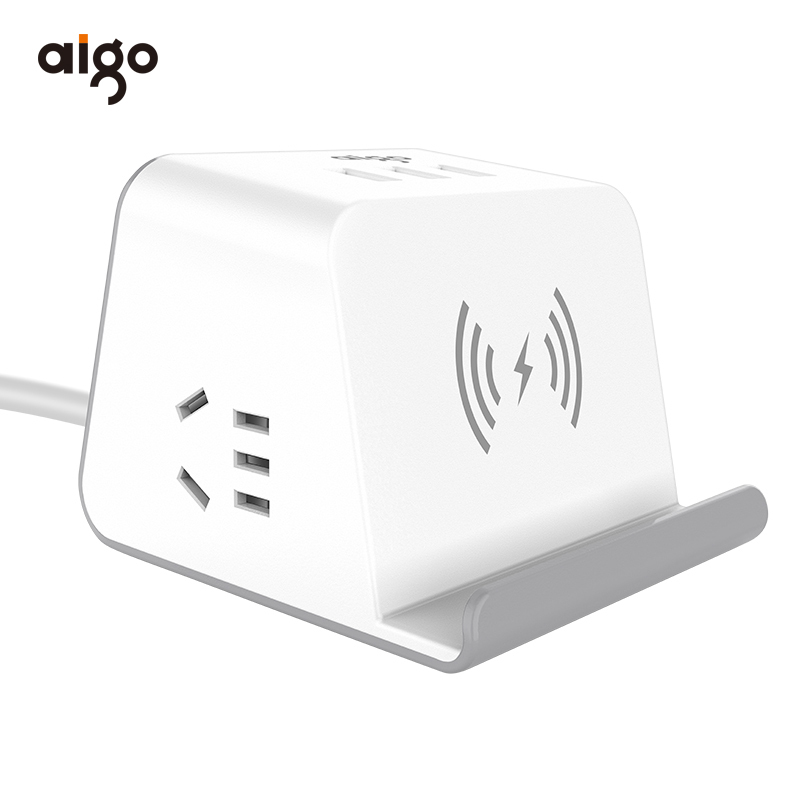 aigo爱国者无线充充电器 电源适配器三星小米通用用 苹果华为 2位+3个USB M0230Q