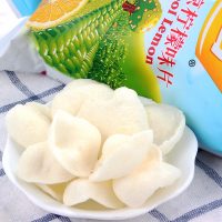 博味清怡大米片48g*10包黄瓜味柠檬味休闲膨化零食品网红小吃 沁凉柠檬味片48g*10包