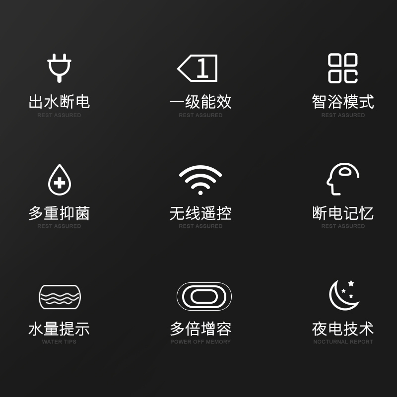 阿诗丹顿(USATON)50升 出水断电 一级能效 智能遥控 3000W 储水式电热水器 KC68-N50D30