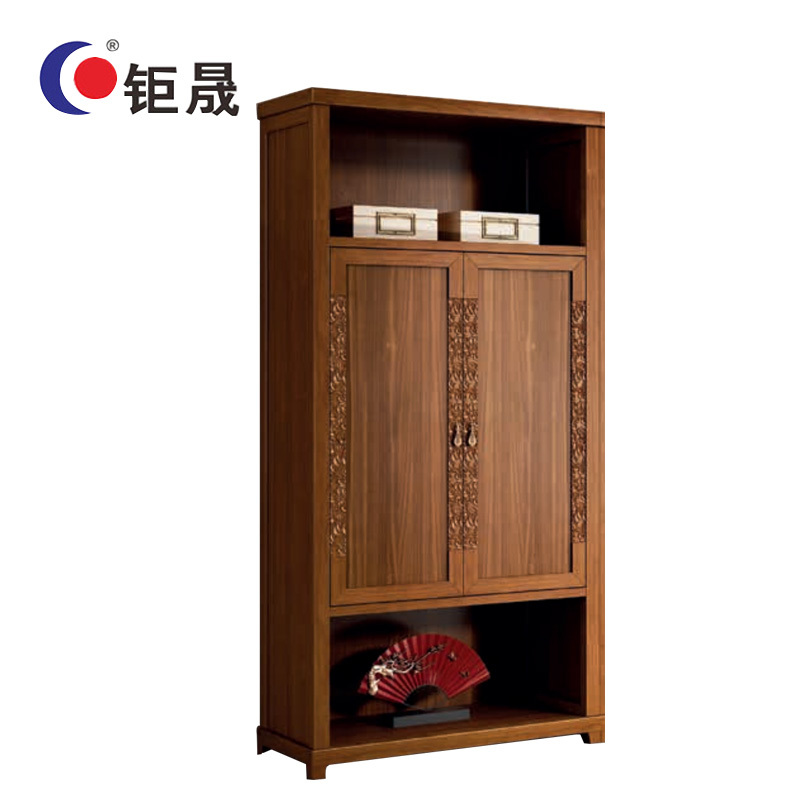 钜晟 胡桃实木办公柜1.0米左两门对开文件柜胡桃实木资料柜JS-GLZW-4102L