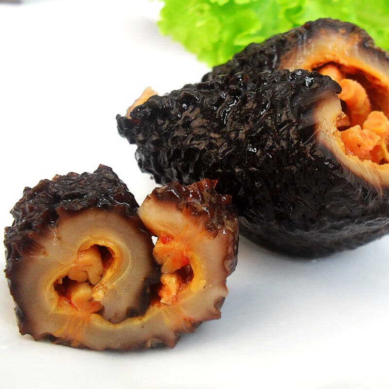 首鲜码头即食海参进口海参红极参北极红参即食海参海产冰岛参之心1000g图片