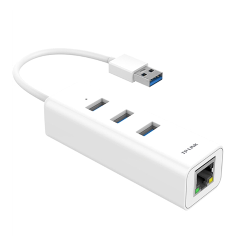 TP-LINK千兆有线网卡 USB转网线接口TL-UG313分线器HUB USB3.0小米苹果笔记本rj45转换器 免驱