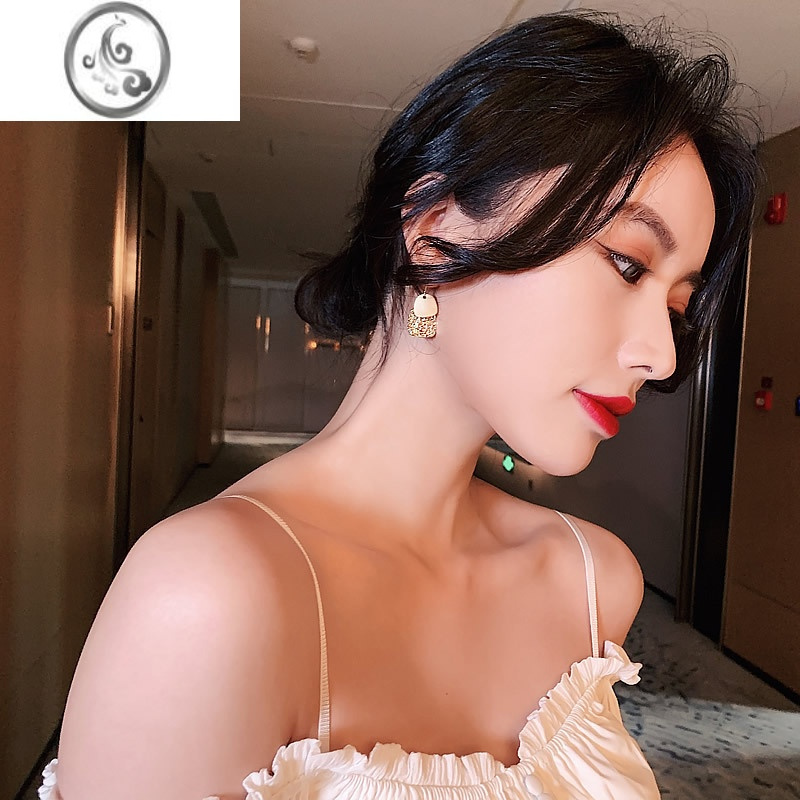 JiMi片片高级感网红气质女耳坠韩国耳环2023新款潮小众设计感轻奢耳饰