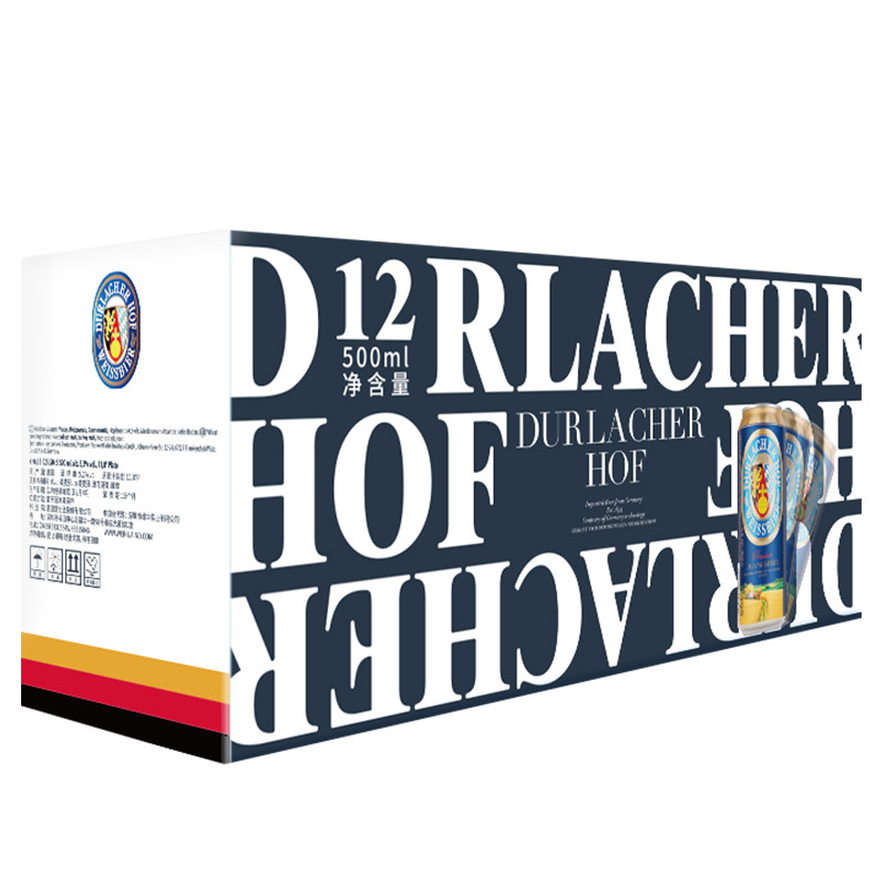 德国进口 德拉克(Durlacher)礼盒装小麦黑啤酒500ml*12听